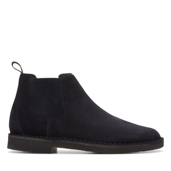 Clarks Mens Desert Chelsea Chelsea Boots Black | UK-6152470